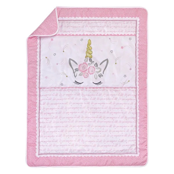 Sammy & Lou Mystical Dreams 4 Piece Crib Bedding Set - Pink