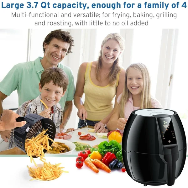 Frenchmay Touch Control Air Fryer - 3.7qt 1500W, Comes with Recipes