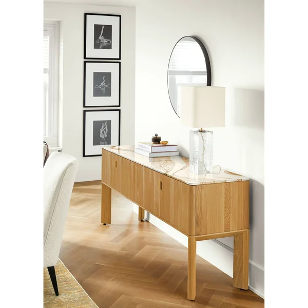 Room & Board, Modern Infinity 2D Mirror 46 Diameter in Onyx Gloss Black