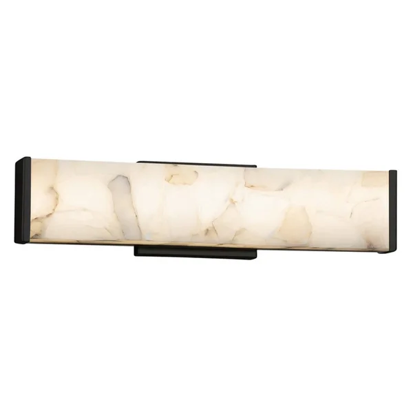 Justice Design LED Latitude 19x22 ADA Wall/Bath Light, Black - ALR-8601-MBLK