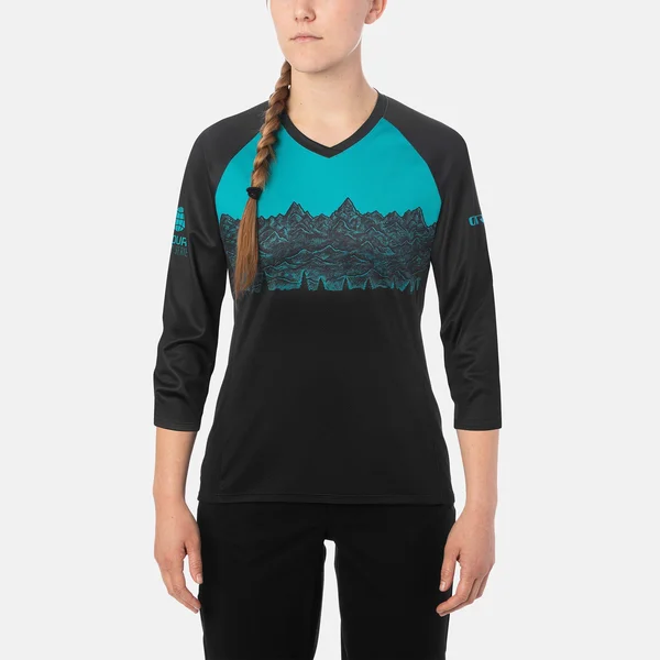 Giro Roust 3/4-Sleeve Jersey - Women's Black Ews, Xs