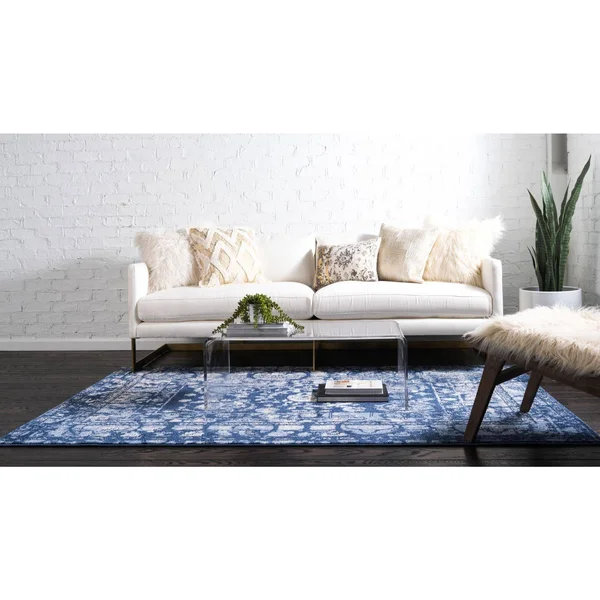 Unique Loom Vintage La Jolla Area Rug - 8& x 11& 4 (Blue)