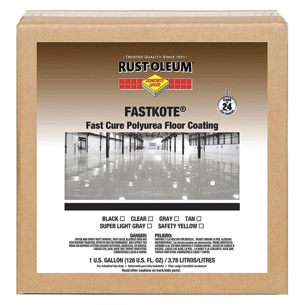 Rust-Oleum High Gloss Polyurea Floor Coating, Safety Yellow, 1 gal. 277498