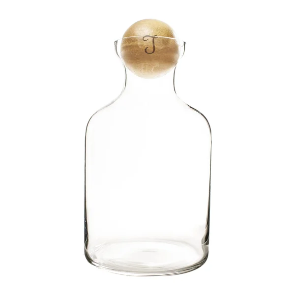 Personalized Glass Terrarium with Wood Ball Personalized 56-Ounce Clear Glass Terrarium with Wood Ball