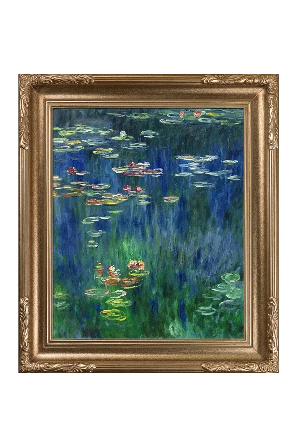 Water Lilies Green Reflection by Claude Monet Framed Painting Print Tori Home