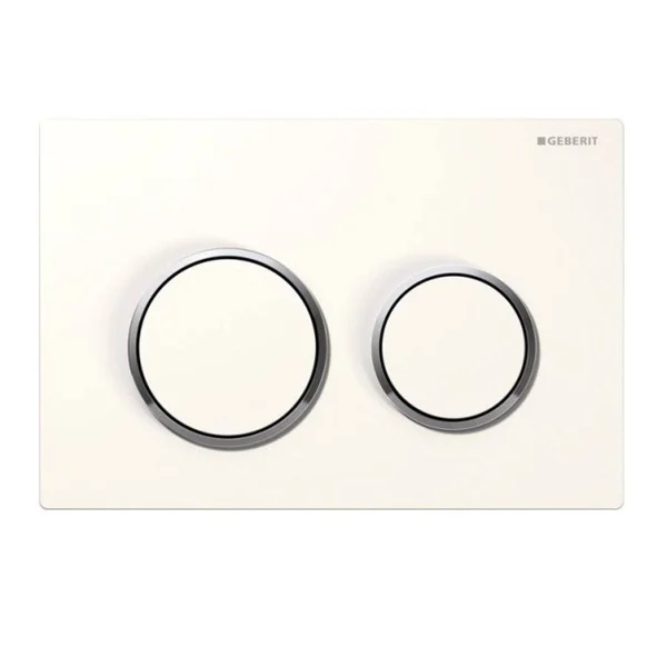 Geberit 115.085.KJ.1 Omega20 Dual Flush Plate - White & Chrome