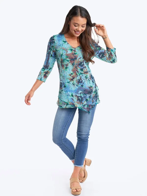 Becki Cotton Burnout Devon Tunic- Wash, Xs
