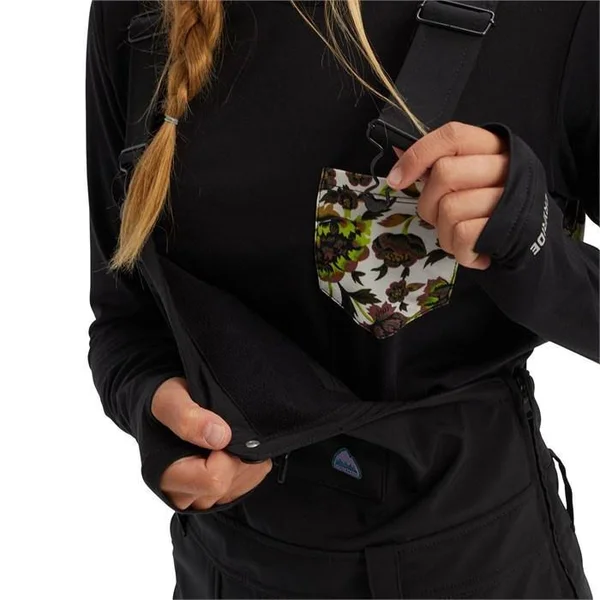 Burton Avalon Bib Softshell (True Black, Large) - Women's