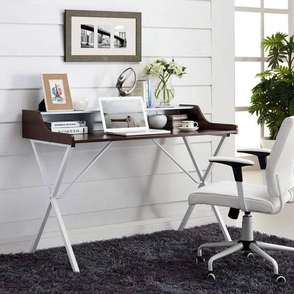 Modway Bin Office Desk - Walnut