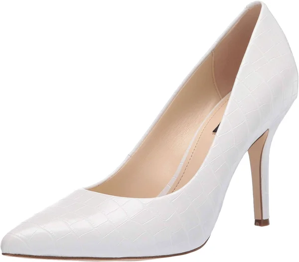 Nine West Flax Women's Leather Pumps - Size: 10, White