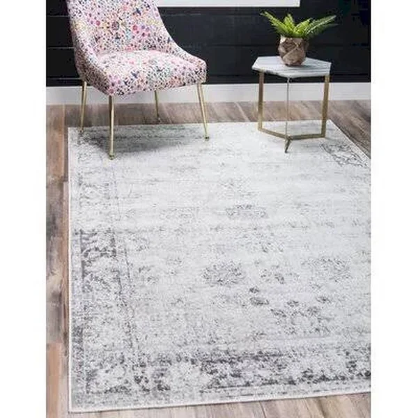Brandt Floral Gray Area Rug Mistana? Rug Size: Rectangle 8& x 11&