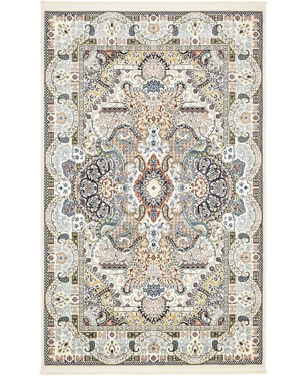 Unique Loom Glasgow Narenj Area Rug (5& x 8& - Ivory)