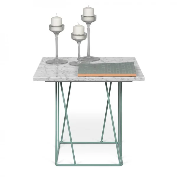 Tema Home Helix Marble Side Table, Black