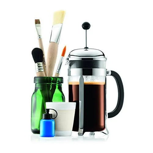 Bodum Chambord French Press Coffee Maker, 34 Ounce, 1 LITER, 8 Cup, Chrome, Stan