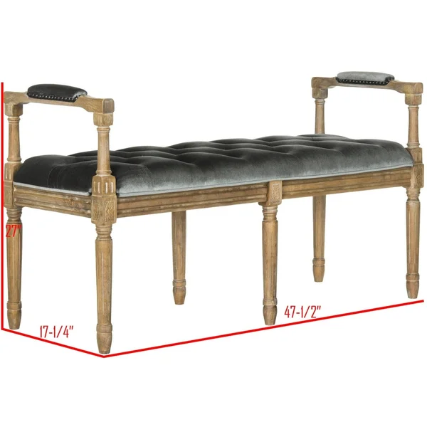 Safavieh Raiden Velvet Rustic Oak Bench