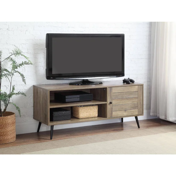 Acme Furniture Baina II TV Stand - Rustic Oak & Black Finish