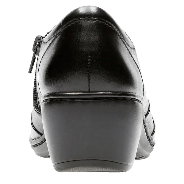 Women's Clarks Channing Essa - Size: 11, Black Leather