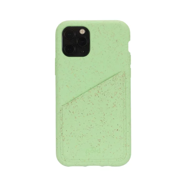Pela Case Neo Mint Green Eco-Friendly iPhone 11 Pro Wallet Case - 100% Biodegradable & Compostable