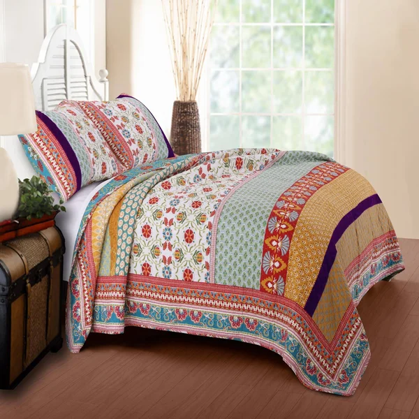 Greenland Home Fashions Thalia Quilt Set, Full/Queen