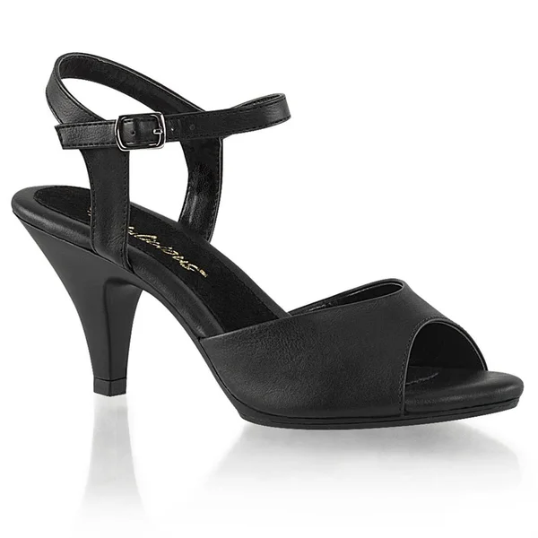 Fabulicious Belle-309, 3x22 Heel Ankle Strap Sandal - Silver 6