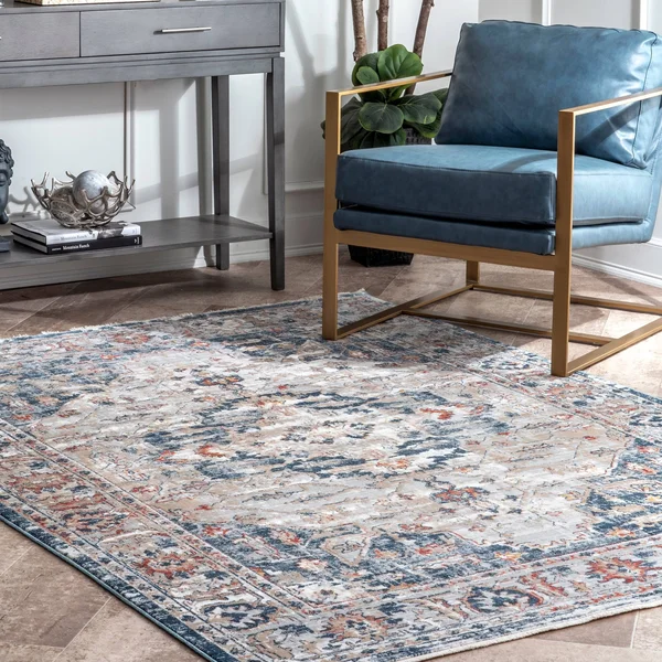 nuLOOM Josephine Winged Cartouche Area Rug, Size: 4& x 6&