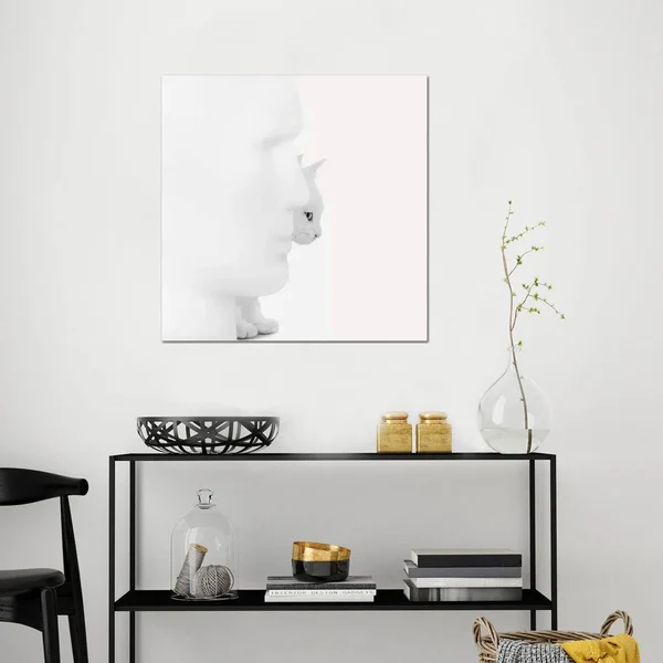 Jon Bertelli Paintings Canvas Art Prints - Mystique ( Animal Art > Cats art)