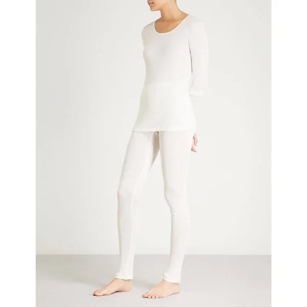 Hanro Pure Silk Leggings, Pale Cream, Women's, Xs