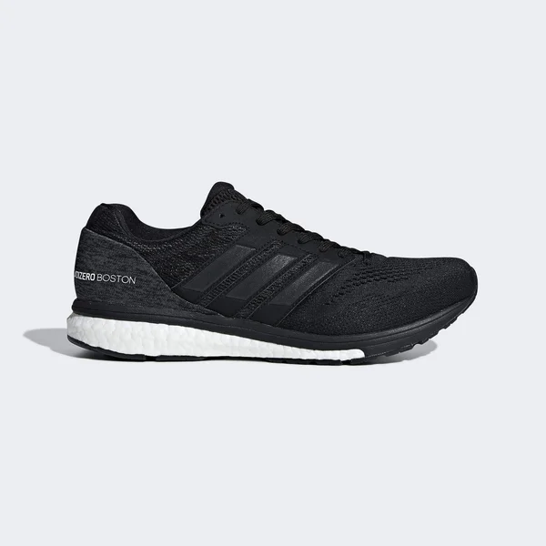 Adidas Adizero Boston 7 Core Black/White Men's Running Shoes, Size: 8