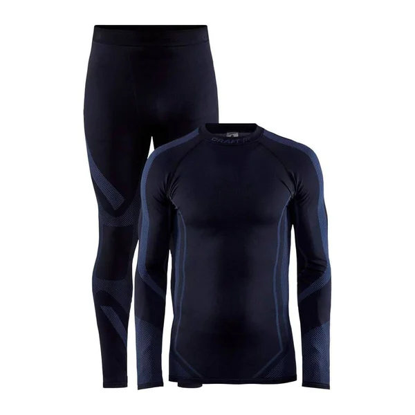Craft Sportswear Men's Core Dry Fuseknit Set - XL - Black, Asphalt