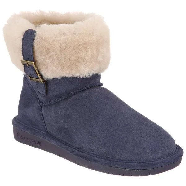 Bearpaw Women's Abby 6x22 Cuffed Tab Boot, Color: Indigo, Size: 8