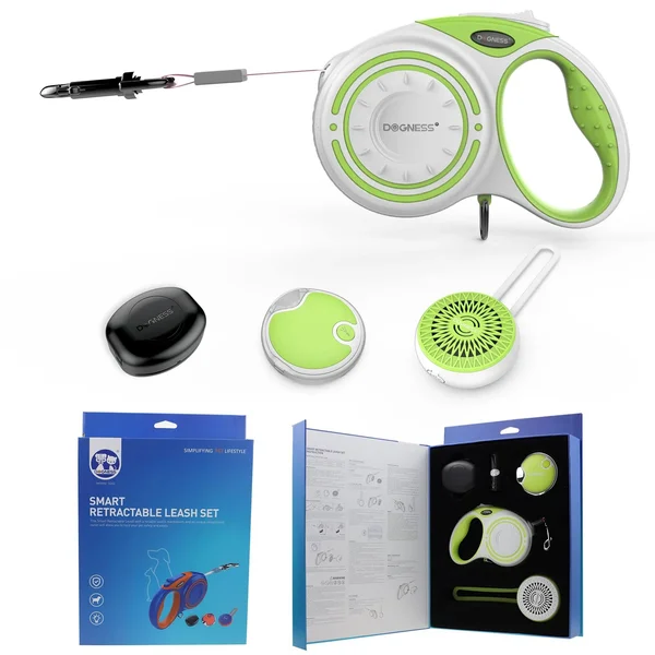 Dogness Smart Retractable Dog Leash Kit, Forest Green, X-Large