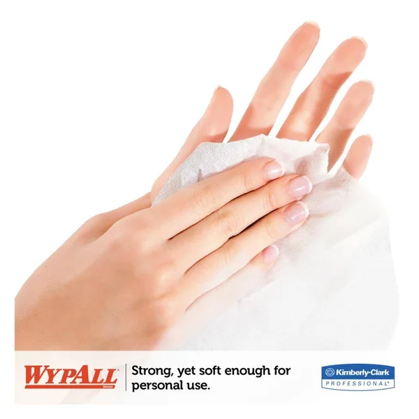 Wypall 1200-Pack Polyester Shop Towel in White, KCC03086