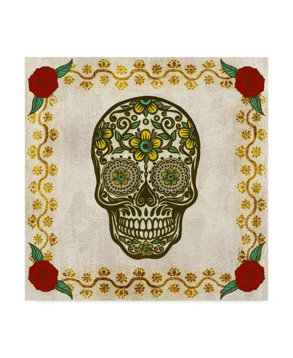 Trademark Art Melissa Wang 'Ornate Day of The Dead II' Canvas Wall Art