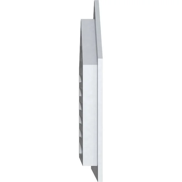 16 inchw x 24 inchh Peaked Top Gable Vent (21 inchw x 29 3/8 inchh Frame Size) 12/12 Pitch: Functional - PVC Gable Vent w/ 1 inch