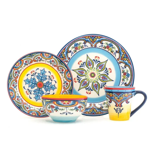 Zanzibar 16 Piece Stoneware Dinnerware Set by Euro Ceramica