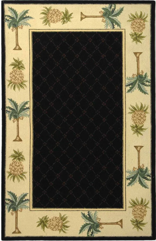Safavieh Chelsea HK362C 8&9x22 x 11&9x22 Black - Ivory Area Rug