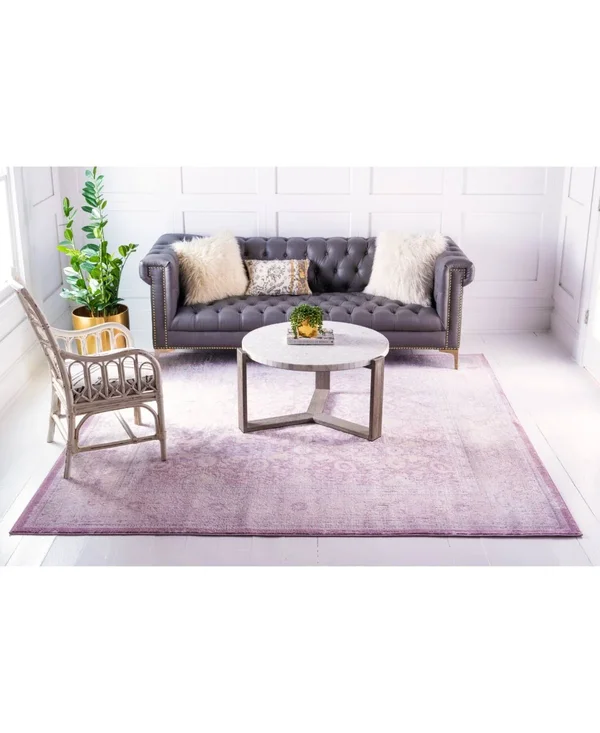 Unique Loom Birch Leila Rug - 8& 0 x 8& 0, Square