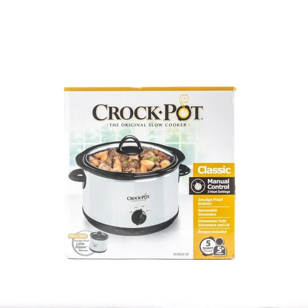 Crock-pot Scr503sp 5-Quart Smudgeproof Round Manual Slow Cooker with Dipper