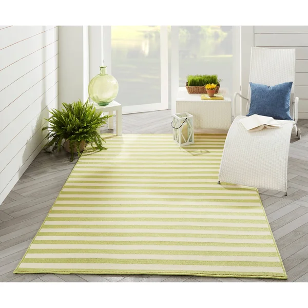 Momeni Baja Area Rug, Green, 2&3x22 x 7&6x22 Runner