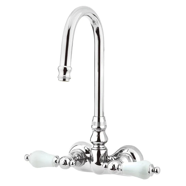 Kingston Brass Vintage Wall Mount Clawfoot Tub Filler - Satin Nickel CC75T8
