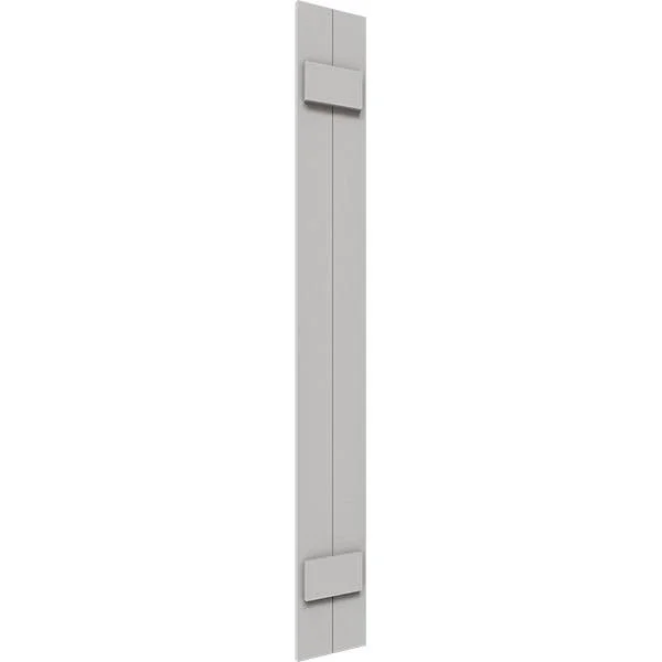 Ekena Millwork FBJ06S11X041RUF 10 3/4x22W x 41x22H Rustic Two Board Joined Board-n-Batten Faux Wood Shutters (Per Pair)