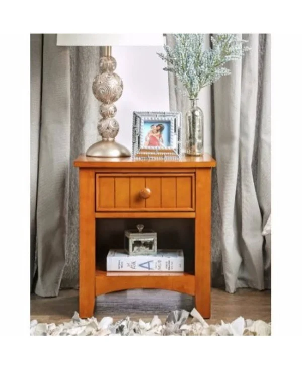 Benzara - Omnus Wood Night Stand - White Finish