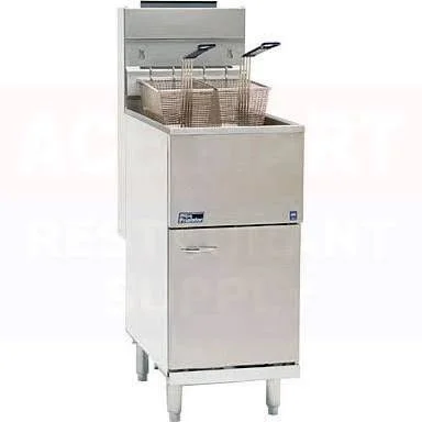Pitco Economy Fryer - Gas, Medium Duty 35 lb Capacity Natural GAS PIT-35C+S