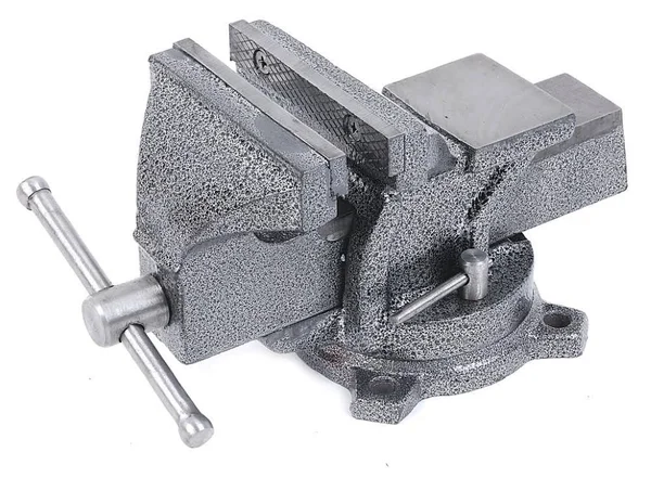 Tactix 216004 Bench Vise with Swivel Base - 4-Inch, Black/Orange