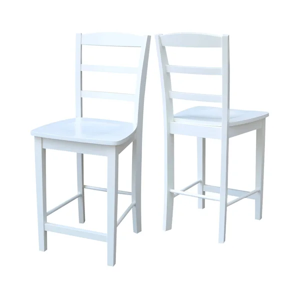International Concepts Madrid White 24x22 Counter-Height Stool
