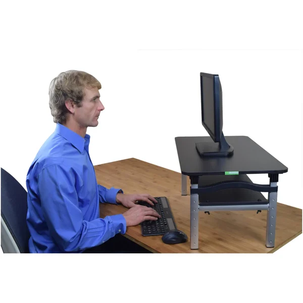 Uncaged Ergonomics Lift - Adjustable Height Computer Monitor Stand for Sitting & Standing - White