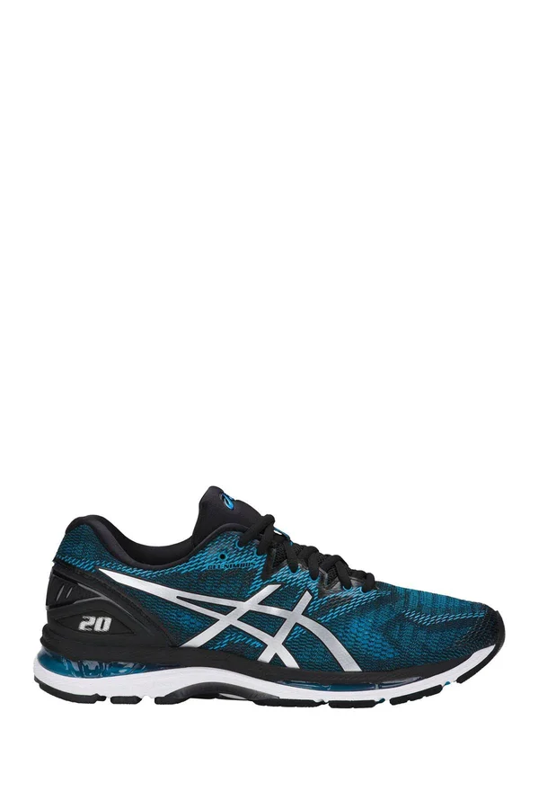Asics Men's Gel Nimbus 20 - Island Blue - White - Black - 10 - D