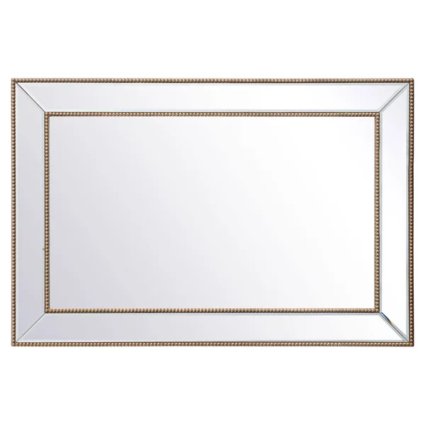 Elegant-Iris Beaded Mirror 42 x 28 inch in Antique gold-MR32842G