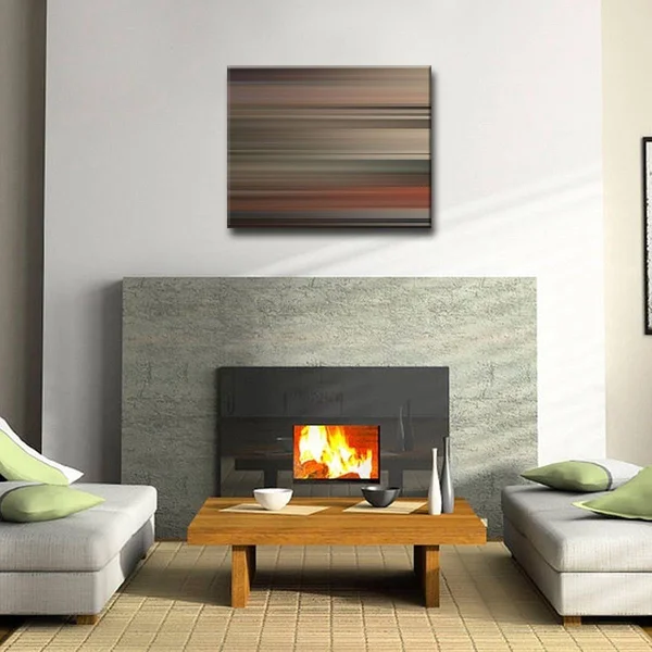 Ready2HangArt Blur Stripes XXXII Wrapped Canvas Wall Art