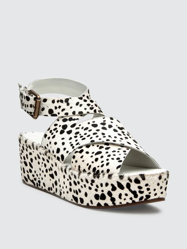 Matisse Runaway Women's Platform - Black, White Spot, 8 M